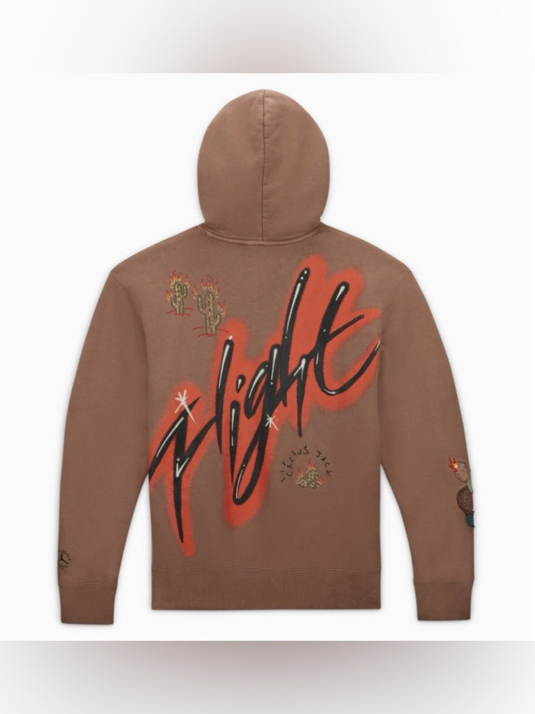Travis Scott X Air Jordan Hoodie 'Archaeo Brown' Sz M